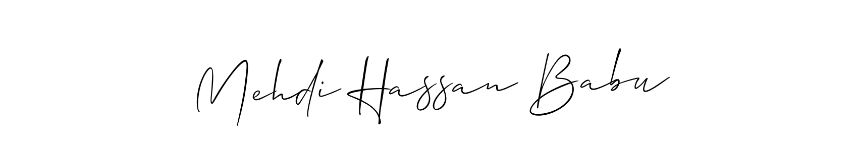 How to make Mehdi Hassan Babu signature? Allison_Script is a professional autograph style. Create handwritten signature for Mehdi Hassan Babu name. Mehdi Hassan Babu signature style 2 images and pictures png