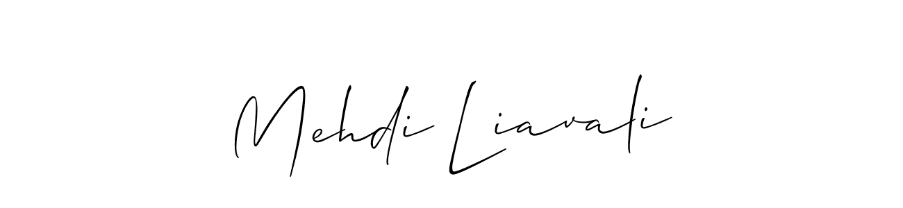 Make a short Mehdi Liavali signature style. Manage your documents anywhere anytime using Allison_Script. Create and add eSignatures, submit forms, share and send files easily. Mehdi Liavali signature style 2 images and pictures png