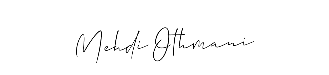 Create a beautiful signature design for name Mehdi Othmani. With this signature (Allison_Script) fonts, you can make a handwritten signature for free. Mehdi Othmani signature style 2 images and pictures png