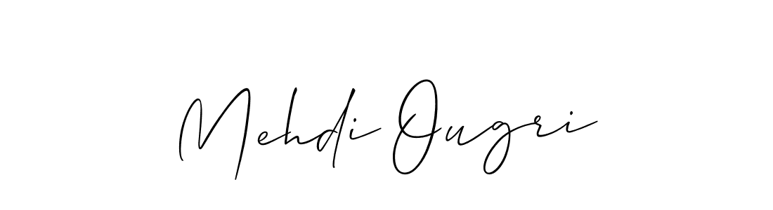 How to Draw Mehdi Ougri signature style? Allison_Script is a latest design signature styles for name Mehdi Ougri. Mehdi Ougri signature style 2 images and pictures png