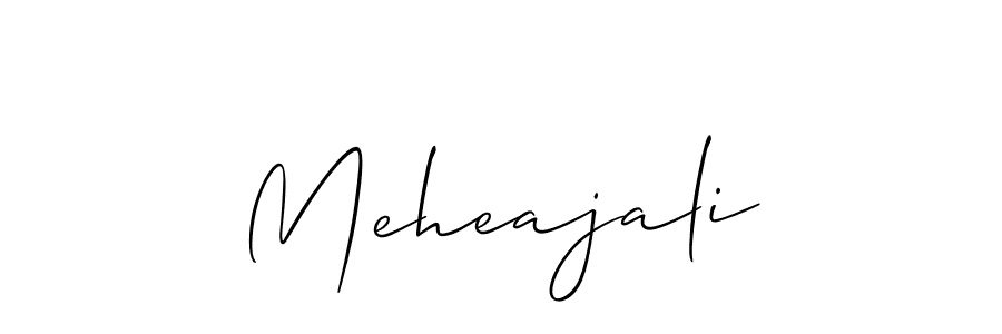 It looks lik you need a new signature style for name Meheajali. Design unique handwritten (Allison_Script) signature with our free signature maker in just a few clicks. Meheajali signature style 2 images and pictures png