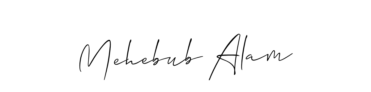 How to make Mehebub Alam signature? Allison_Script is a professional autograph style. Create handwritten signature for Mehebub Alam name. Mehebub Alam signature style 2 images and pictures png