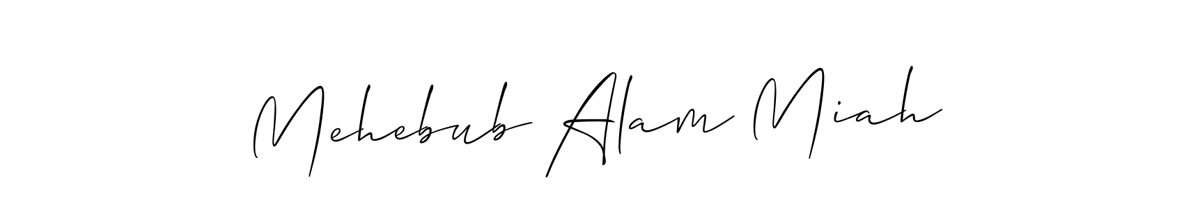 Similarly Allison_Script is the best handwritten signature design. Signature creator online .You can use it as an online autograph creator for name Mehebub Alam Miah. Mehebub Alam Miah signature style 2 images and pictures png