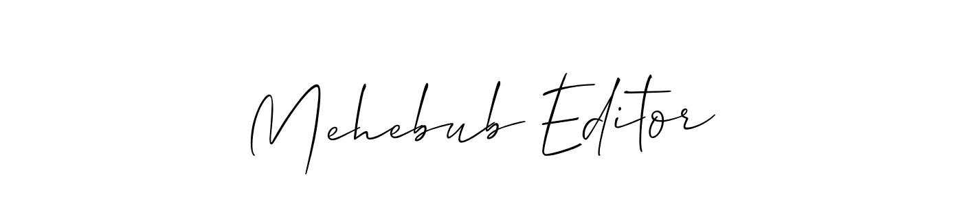 Once you've used our free online signature maker to create your best signature Allison_Script style, it's time to enjoy all of the benefits that Mehebub Editor name signing documents. Mehebub Editor signature style 2 images and pictures png