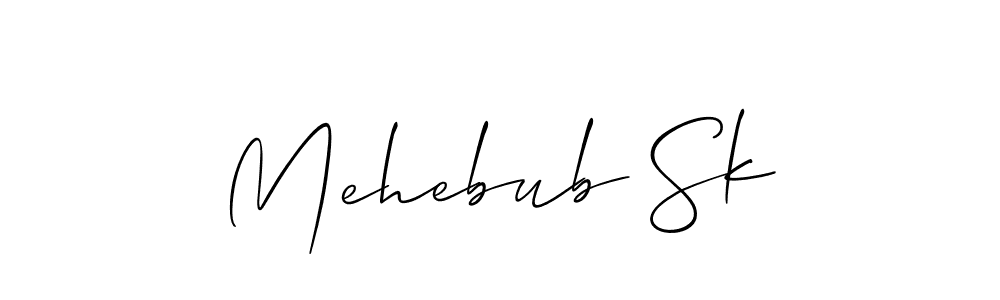 How to Draw Mehebub Sk signature style? Allison_Script is a latest design signature styles for name Mehebub Sk. Mehebub Sk signature style 2 images and pictures png