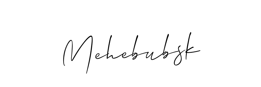 Make a beautiful signature design for name Mehebubsk. With this signature (Allison_Script) style, you can create a handwritten signature for free. Mehebubsk signature style 2 images and pictures png