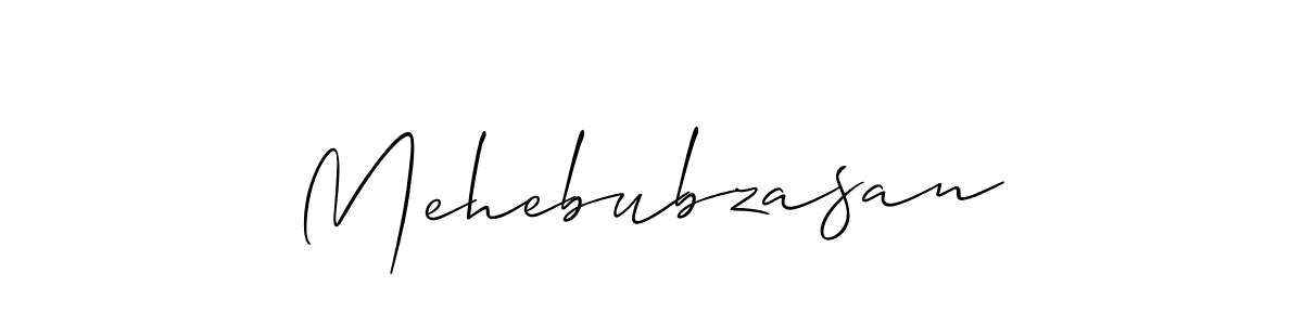 Make a beautiful signature design for name Mehebubzasan. With this signature (Allison_Script) style, you can create a handwritten signature for free. Mehebubzasan signature style 2 images and pictures png