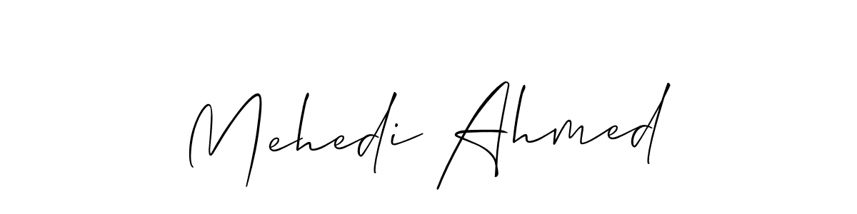 Mehedi Ahmed stylish signature style. Best Handwritten Sign (Allison_Script) for my name. Handwritten Signature Collection Ideas for my name Mehedi Ahmed. Mehedi Ahmed signature style 2 images and pictures png