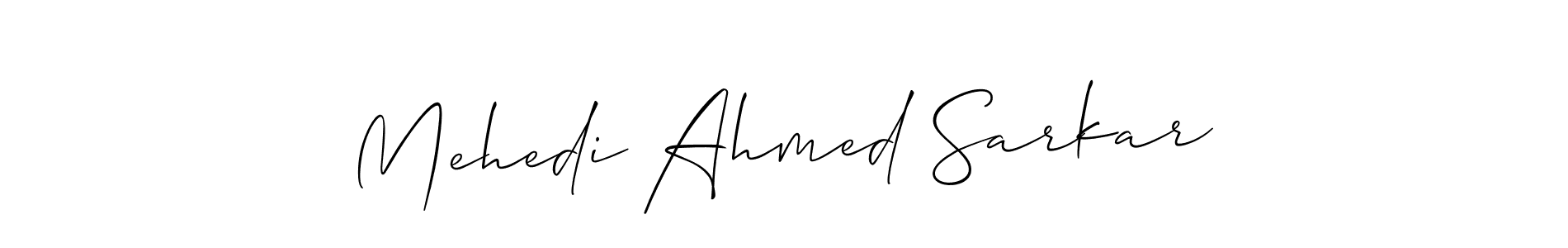 This is the best signature style for the Mehedi Ahmed Sarkar name. Also you like these signature font (Allison_Script). Mix name signature. Mehedi Ahmed Sarkar signature style 2 images and pictures png