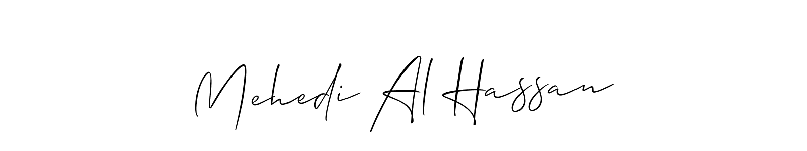 Allison_Script is a professional signature style that is perfect for those who want to add a touch of class to their signature. It is also a great choice for those who want to make their signature more unique. Get Mehedi Al Hassan name to fancy signature for free. Mehedi Al Hassan signature style 2 images and pictures png