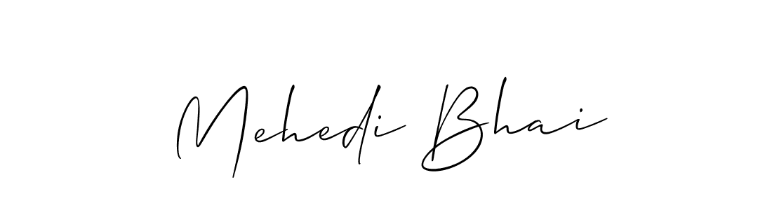 How to make Mehedi Bhai signature? Allison_Script is a professional autograph style. Create handwritten signature for Mehedi Bhai name. Mehedi Bhai signature style 2 images and pictures png