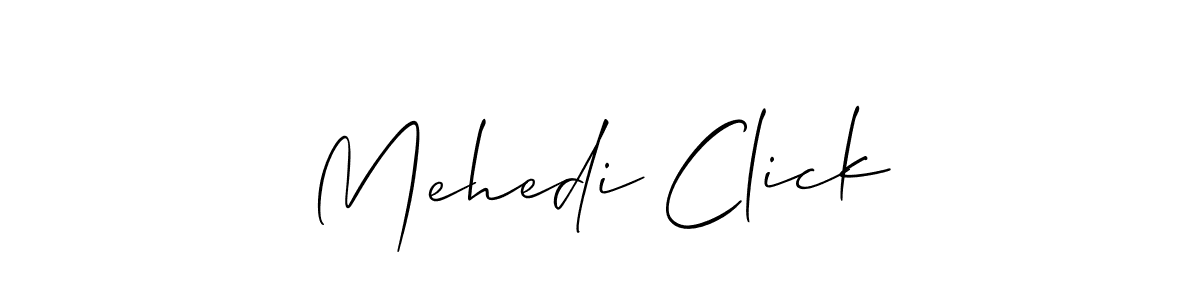 Similarly Allison_Script is the best handwritten signature design. Signature creator online .You can use it as an online autograph creator for name Mehedi Click. Mehedi Click signature style 2 images and pictures png