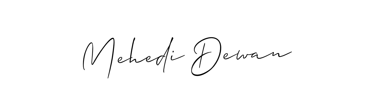 Also we have Mehedi Dewan name is the best signature style. Create professional handwritten signature collection using Allison_Script autograph style. Mehedi Dewan signature style 2 images and pictures png