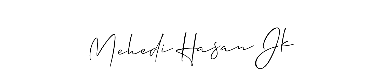 This is the best signature style for the Mehedi Hasan Jk name. Also you like these signature font (Allison_Script). Mix name signature. Mehedi Hasan Jk signature style 2 images and pictures png