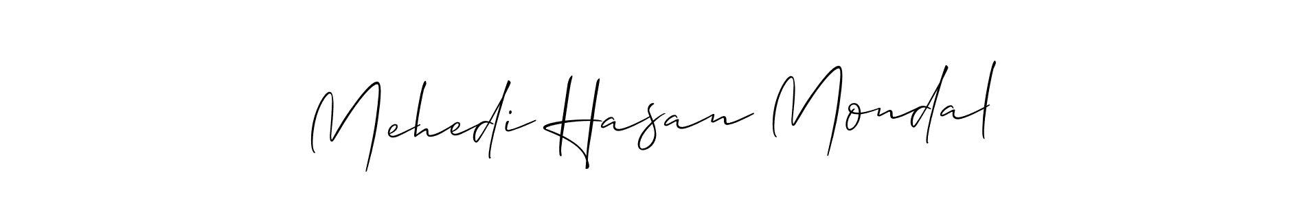 Design your own signature with our free online signature maker. With this signature software, you can create a handwritten (Allison_Script) signature for name Mehedi Hasan Mondal. Mehedi Hasan Mondal signature style 2 images and pictures png