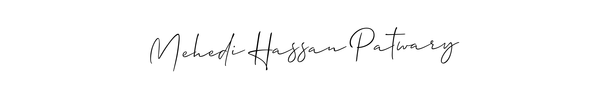 How to Draw Mehedi Hassan Patwary signature style? Allison_Script is a latest design signature styles for name Mehedi Hassan Patwary. Mehedi Hassan Patwary signature style 2 images and pictures png