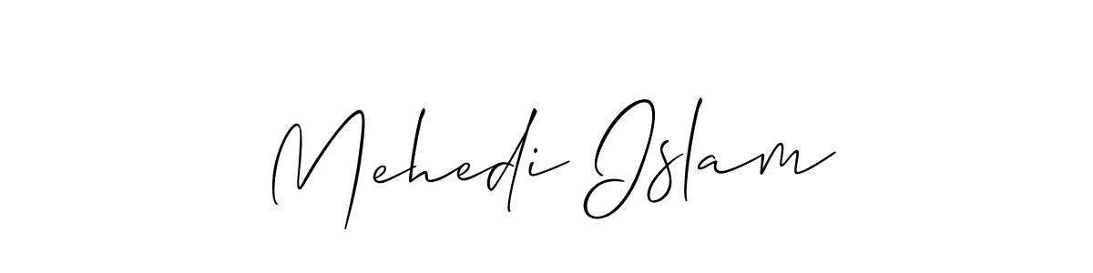 It looks lik you need a new signature style for name Mehedi Islam. Design unique handwritten (Allison_Script) signature with our free signature maker in just a few clicks. Mehedi Islam signature style 2 images and pictures png