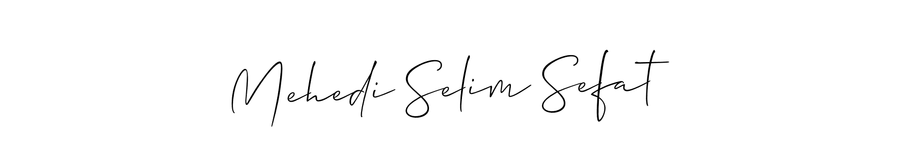 Also we have Mehedi Selim Sefat name is the best signature style. Create professional handwritten signature collection using Allison_Script autograph style. Mehedi Selim Sefat signature style 2 images and pictures png