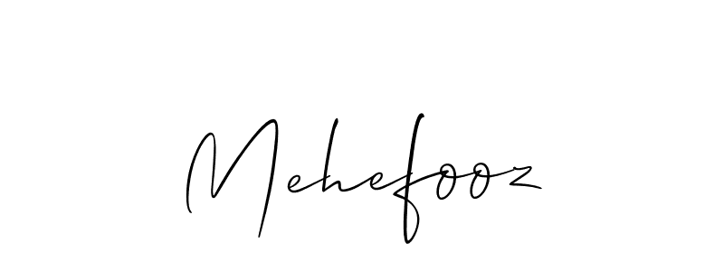 The best way (Allison_Script) to make a short signature is to pick only two or three words in your name. The name Mehefooz include a total of six letters. For converting this name. Mehefooz signature style 2 images and pictures png