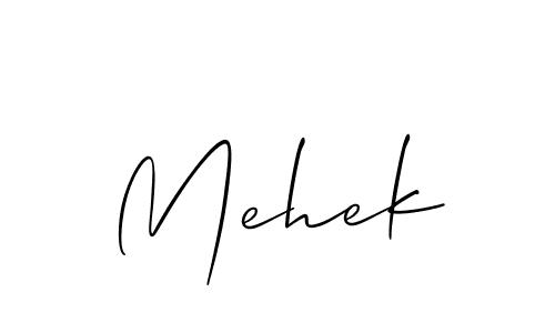 Create a beautiful signature design for name Mehek. With this signature (Allison_Script) fonts, you can make a handwritten signature for free. Mehek signature style 2 images and pictures png