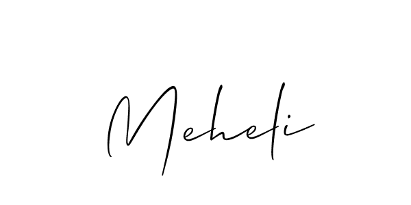 Make a short Meheli signature style. Manage your documents anywhere anytime using Allison_Script. Create and add eSignatures, submit forms, share and send files easily. Meheli signature style 2 images and pictures png