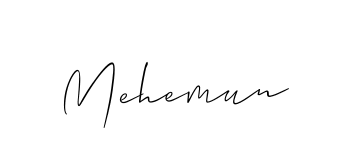 Make a beautiful signature design for name Mehemun. With this signature (Allison_Script) style, you can create a handwritten signature for free. Mehemun signature style 2 images and pictures png