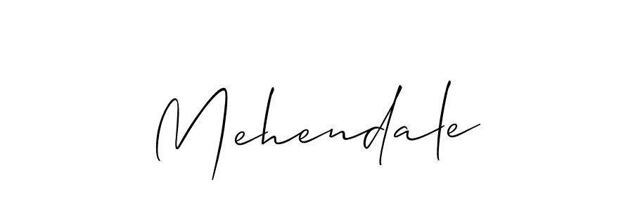 You should practise on your own different ways (Allison_Script) to write your name (Mehendale) in signature. don't let someone else do it for you. Mehendale signature style 2 images and pictures png