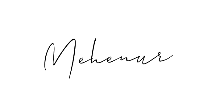 Make a short Mehenur signature style. Manage your documents anywhere anytime using Allison_Script. Create and add eSignatures, submit forms, share and send files easily. Mehenur signature style 2 images and pictures png