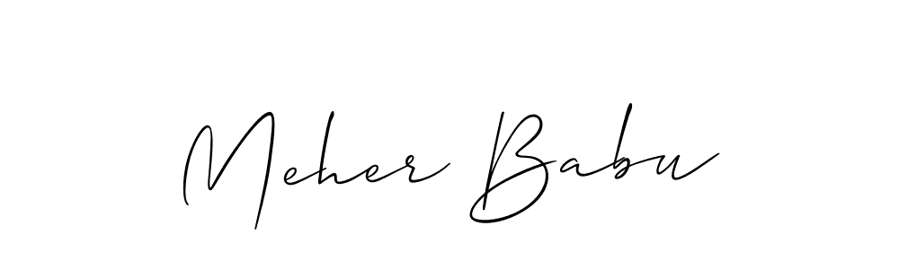 Meher Babu stylish signature style. Best Handwritten Sign (Allison_Script) for my name. Handwritten Signature Collection Ideas for my name Meher Babu. Meher Babu signature style 2 images and pictures png