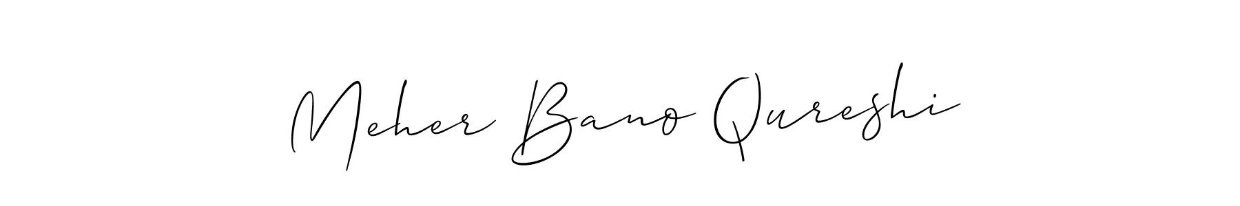 See photos of Meher Bano Qureshi official signature by Spectra . Check more albums & portfolios. Read reviews & check more about Allison_Script font. Meher Bano Qureshi signature style 2 images and pictures png