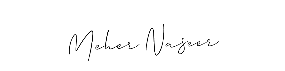if you are searching for the best signature style for your name Meher Naseer. so please give up your signature search. here we have designed multiple signature styles  using Allison_Script. Meher Naseer signature style 2 images and pictures png