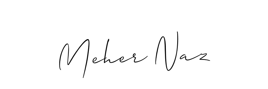 Also we have Meher Naz name is the best signature style. Create professional handwritten signature collection using Allison_Script autograph style. Meher Naz signature style 2 images and pictures png