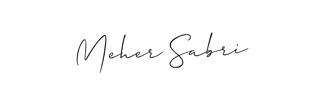 Make a short Meher Sabri signature style. Manage your documents anywhere anytime using Allison_Script. Create and add eSignatures, submit forms, share and send files easily. Meher Sabri signature style 2 images and pictures png