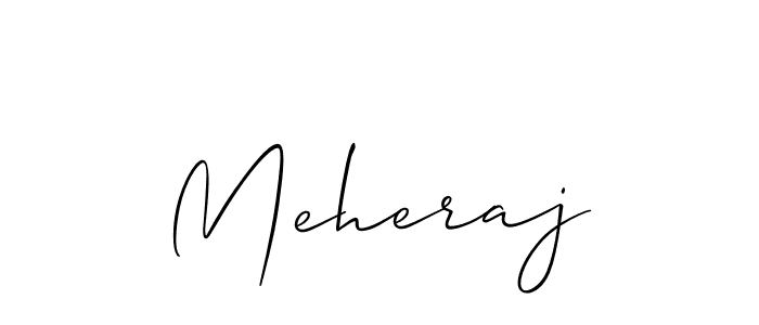 Create a beautiful signature design for name Meheraj. With this signature (Allison_Script) fonts, you can make a handwritten signature for free. Meheraj signature style 2 images and pictures png