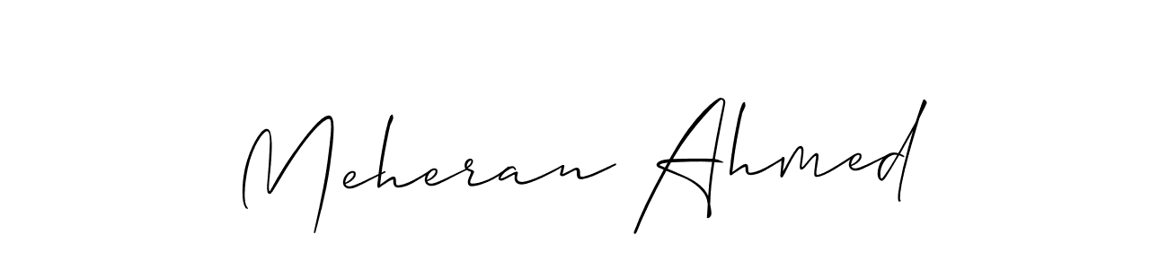 How to make Meheran Ahmed signature? Allison_Script is a professional autograph style. Create handwritten signature for Meheran Ahmed name. Meheran Ahmed signature style 2 images and pictures png