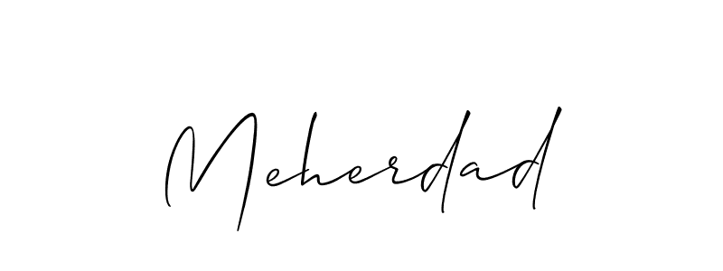 The best way (Allison_Script) to make a short signature is to pick only two or three words in your name. The name Meherdad include a total of six letters. For converting this name. Meherdad signature style 2 images and pictures png
