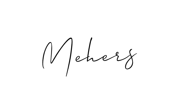 Also You can easily find your signature by using the search form. We will create Mehers name handwritten signature images for you free of cost using Allison_Script sign style. Mehers signature style 2 images and pictures png