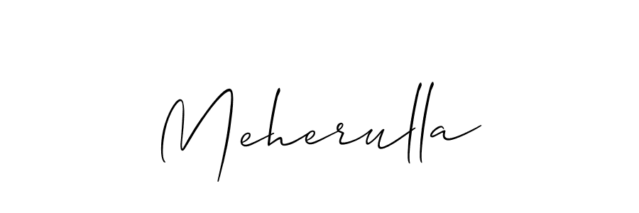 Allison_Script is a professional signature style that is perfect for those who want to add a touch of class to their signature. It is also a great choice for those who want to make their signature more unique. Get Meherulla name to fancy signature for free. Meherulla signature style 2 images and pictures png