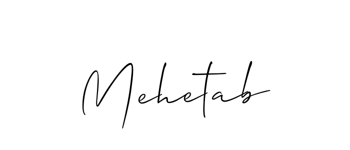 How to make Mehetab signature? Allison_Script is a professional autograph style. Create handwritten signature for Mehetab name. Mehetab signature style 2 images and pictures png