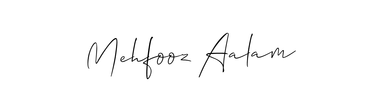 How to make Mehfooz Aalam signature? Allison_Script is a professional autograph style. Create handwritten signature for Mehfooz Aalam name. Mehfooz Aalam signature style 2 images and pictures png