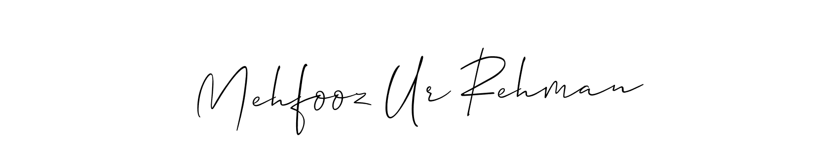 Make a beautiful signature design for name Mehfooz Ur Rehman. With this signature (Allison_Script) style, you can create a handwritten signature for free. Mehfooz Ur Rehman signature style 2 images and pictures png