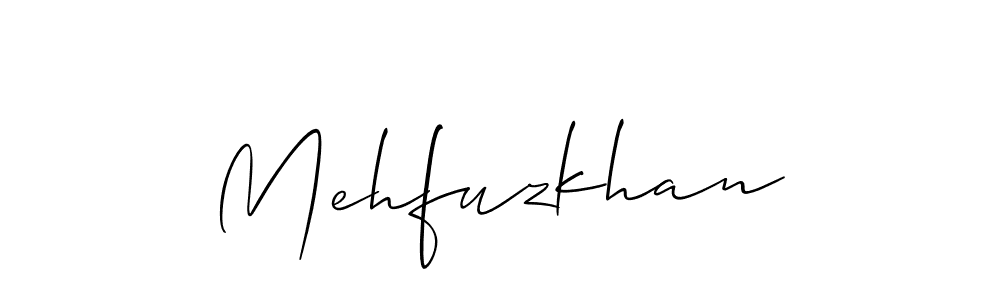 It looks lik you need a new signature style for name Mehfuzkhan. Design unique handwritten (Allison_Script) signature with our free signature maker in just a few clicks. Mehfuzkhan signature style 2 images and pictures png