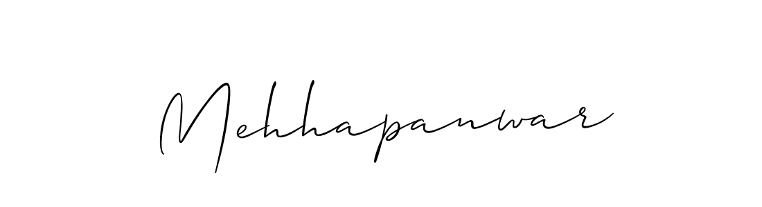 How to make Mehhapanwar name signature. Use Allison_Script style for creating short signs online. This is the latest handwritten sign. Mehhapanwar signature style 2 images and pictures png