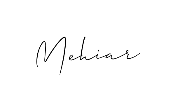 Use a signature maker to create a handwritten signature online. With this signature software, you can design (Allison_Script) your own signature for name Mehiar. Mehiar signature style 2 images and pictures png