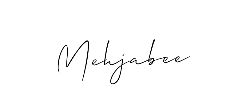 Also we have Mehjabee name is the best signature style. Create professional handwritten signature collection using Allison_Script autograph style. Mehjabee signature style 2 images and pictures png