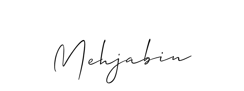 How to make Mehjabin signature? Allison_Script is a professional autograph style. Create handwritten signature for Mehjabin name. Mehjabin signature style 2 images and pictures png