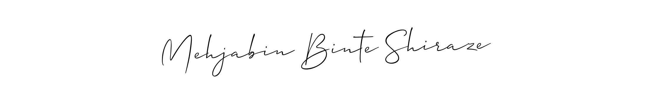 Use a signature maker to create a handwritten signature online. With this signature software, you can design (Allison_Script) your own signature for name Mehjabin Binte Shiraze. Mehjabin Binte Shiraze signature style 2 images and pictures png