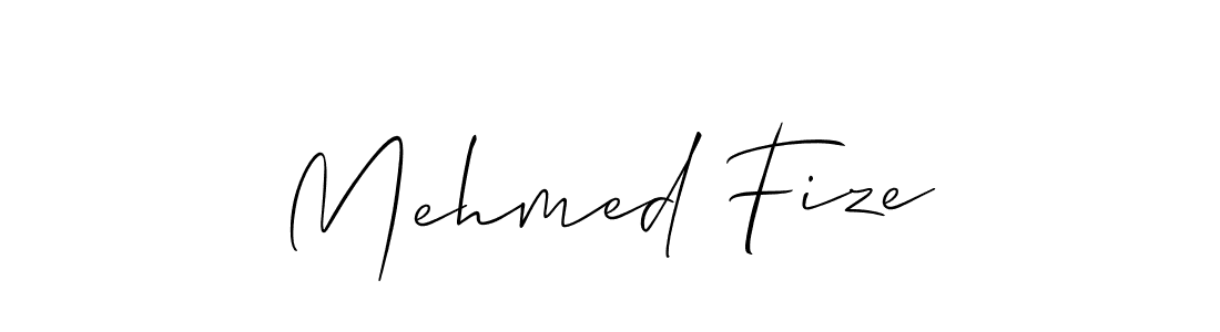 Create a beautiful signature design for name Mehmed Fize. With this signature (Allison_Script) fonts, you can make a handwritten signature for free. Mehmed Fize signature style 2 images and pictures png