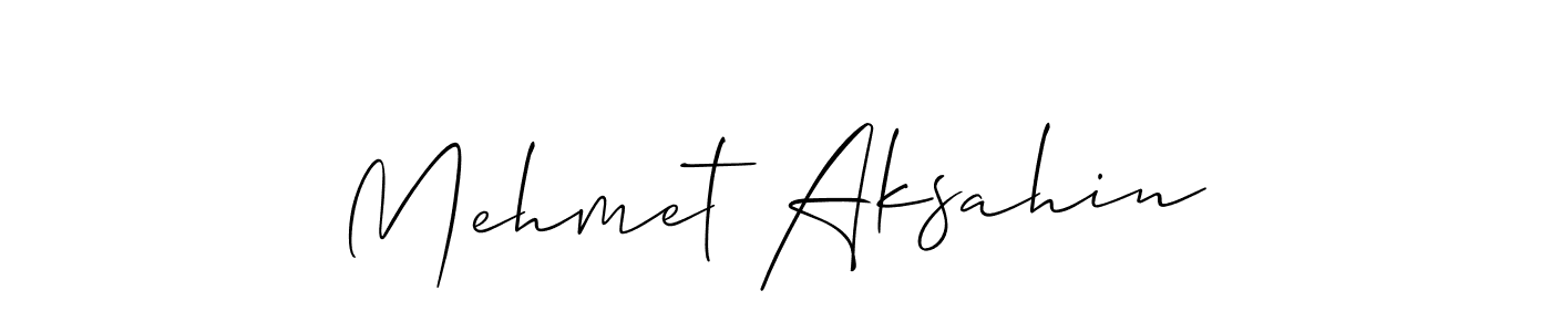 It looks lik you need a new signature style for name Mehmet Aksahin. Design unique handwritten (Allison_Script) signature with our free signature maker in just a few clicks. Mehmet Aksahin signature style 2 images and pictures png