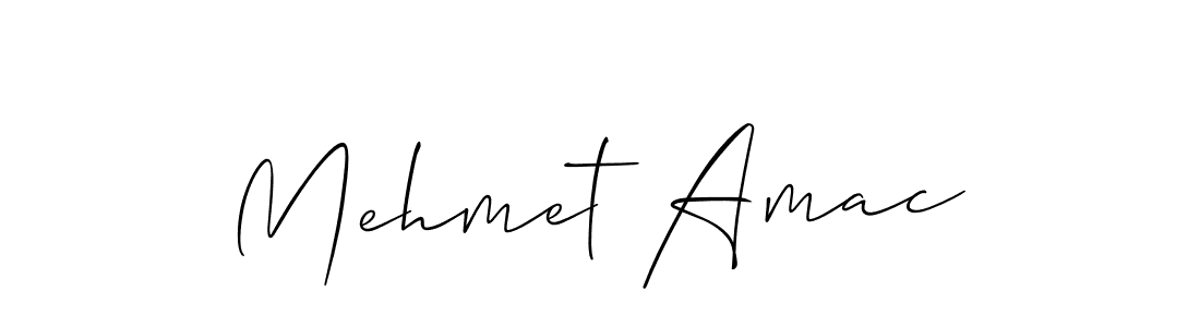 Make a beautiful signature design for name Mehmet Amac. With this signature (Allison_Script) style, you can create a handwritten signature for free. Mehmet Amac signature style 2 images and pictures png